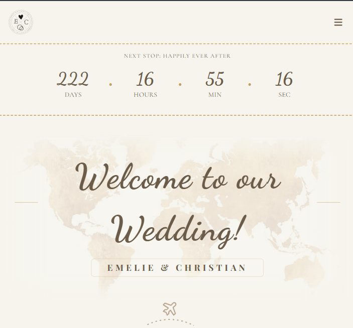 Wedding Website screenshot